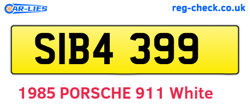 SIB4399 are the vehicle registration plates.