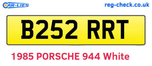 B252RRT are the vehicle registration plates.