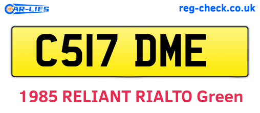 C517DME are the vehicle registration plates.