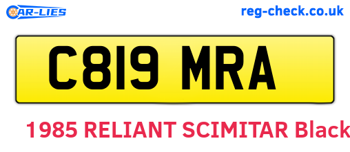 C819MRA are the vehicle registration plates.