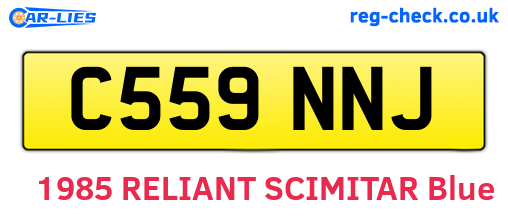 C559NNJ are the vehicle registration plates.