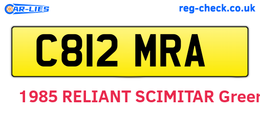 C812MRA are the vehicle registration plates.