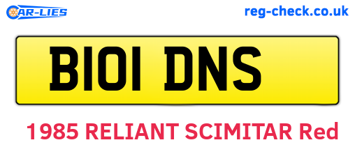B101DNS are the vehicle registration plates.