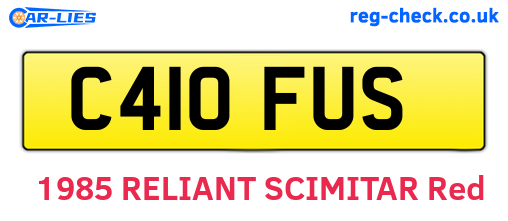 C410FUS are the vehicle registration plates.