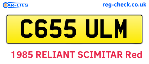 C655ULM are the vehicle registration plates.