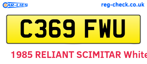 C369FWU are the vehicle registration plates.