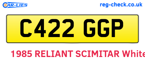 C422GGP are the vehicle registration plates.