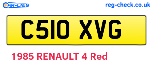 C510XVG are the vehicle registration plates.