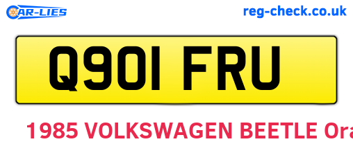 Q901FRU are the vehicle registration plates.