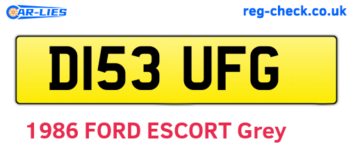 D153UFG are the vehicle registration plates.