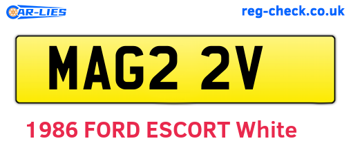 MAG22V are the vehicle registration plates.
