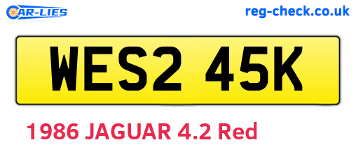 WES245K are the vehicle registration plates.