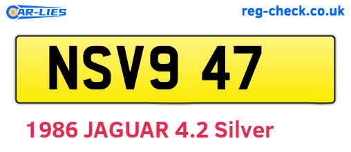 NSV947 are the vehicle registration plates.