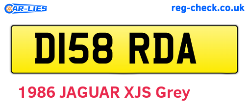 D158RDA are the vehicle registration plates.