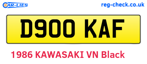 D900KAF are the vehicle registration plates.