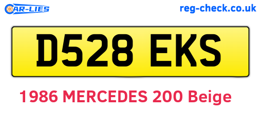 D528EKS are the vehicle registration plates.