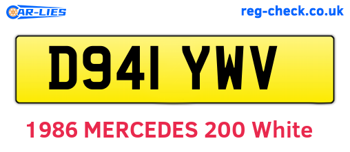 D941YWV are the vehicle registration plates.