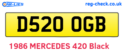 D520OGB are the vehicle registration plates.