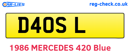 D4OSL are the vehicle registration plates.