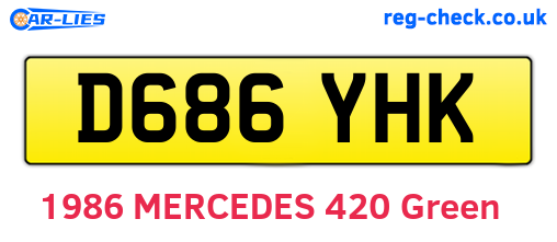 D686YHK are the vehicle registration plates.