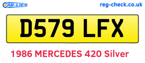 D579LFX are the vehicle registration plates.