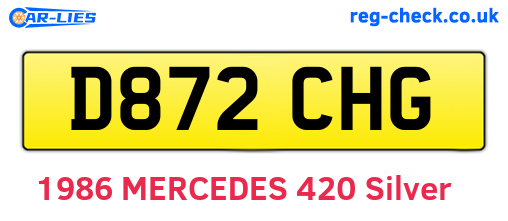 D872CHG are the vehicle registration plates.