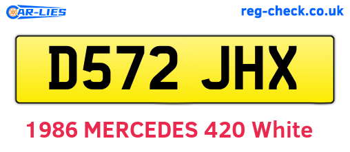 D572JHX are the vehicle registration plates.