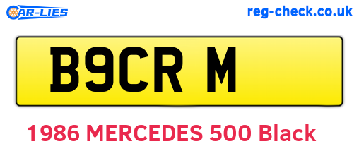 B9CRM are the vehicle registration plates.