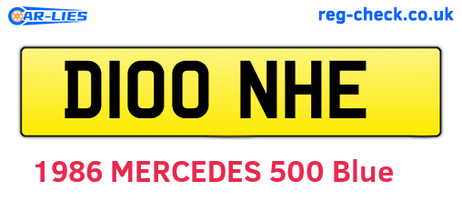 D100NHE are the vehicle registration plates.