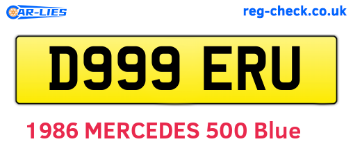 D999ERU are the vehicle registration plates.