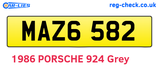 MAZ6582 are the vehicle registration plates.