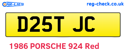 D25TJC are the vehicle registration plates.