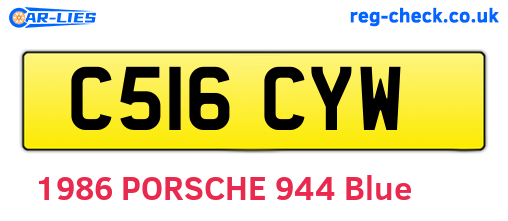 C516CYW are the vehicle registration plates.