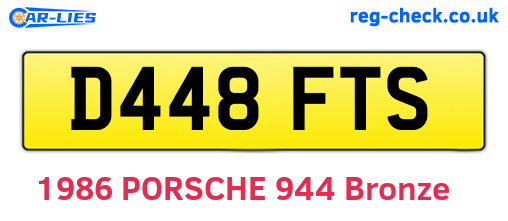 D448FTS are the vehicle registration plates.
