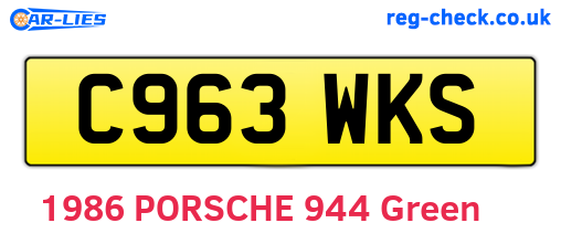 C963WKS are the vehicle registration plates.
