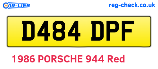 D484DPF are the vehicle registration plates.