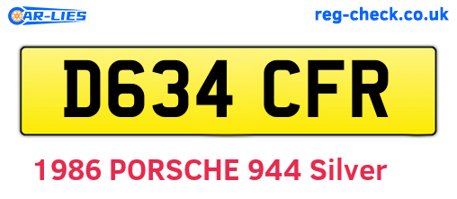 D634CFR are the vehicle registration plates.