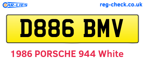 D886BMV are the vehicle registration plates.