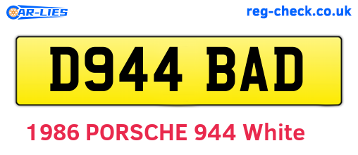 D944BAD are the vehicle registration plates.