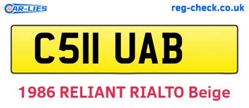 C511UAB are the vehicle registration plates.