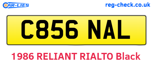 C856NAL are the vehicle registration plates.