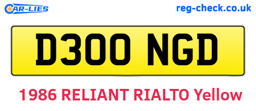 D300NGD are the vehicle registration plates.