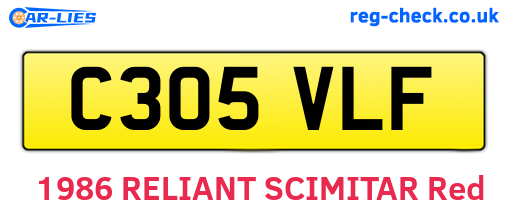 C305VLF are the vehicle registration plates.