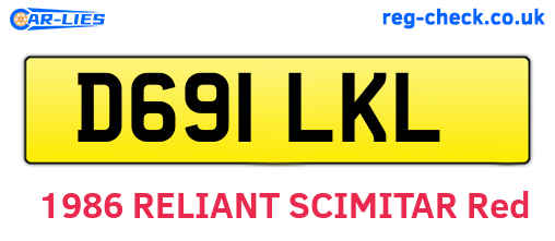 D691LKL are the vehicle registration plates.