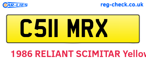 C511MRX are the vehicle registration plates.