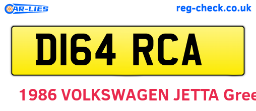 D164RCA are the vehicle registration plates.