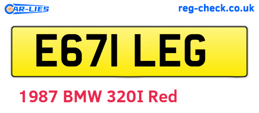 E671LEG are the vehicle registration plates.