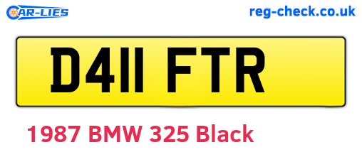 D411FTR are the vehicle registration plates.