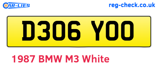 D306YOO are the vehicle registration plates.