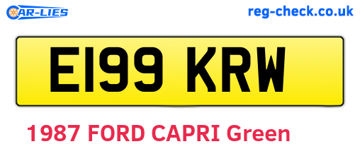 E199KRW are the vehicle registration plates.